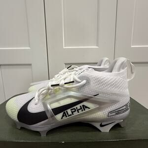 New Nike Alpha Menace 4 Pro 'White Black' Football Cleats Size 9.5 FD7037-100